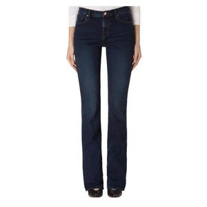 J Brand Dark Rinse Litah Slim Boot Cut Jeans